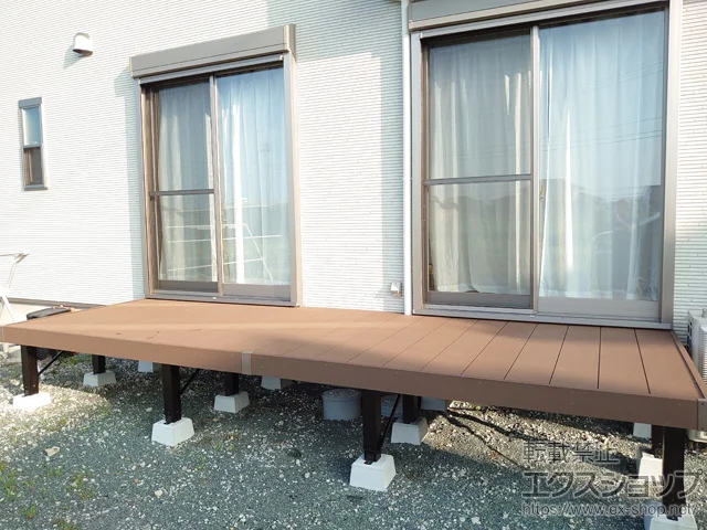 福岡県三潴郡大木町のYKKAPのウッドデッキ リウッドデッキ 200 施工例