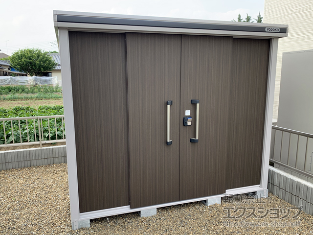 群馬県太田市のの物置・屋外倉庫 エルモ 一般型 2570×2220×2117（LMD-2522） LMD-2522-DW 施工例