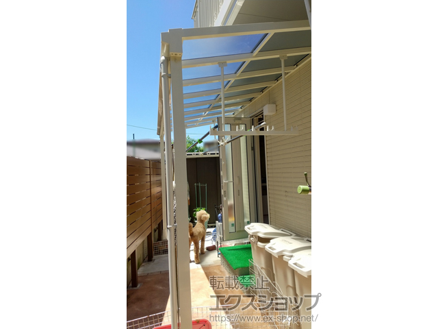 福島県会津若松市ののテラス屋根 ソラリア F型 3000 テラスタイプ 単体　積雪〜100cm対応 施工例