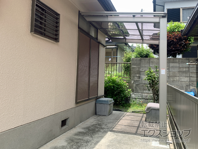 福岡県北九州市ののテラス屋根 フーゴF 独立テラスタイプ 単体 積雪〜20cm対応 施工例