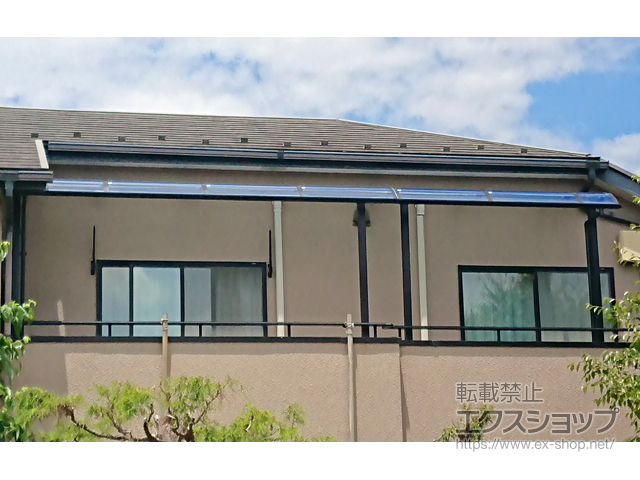 埼玉県川越市ののバルコニー・ベランダ屋根 スピーネ R型 屋根タイプ 連棟 積雪〜20cm対応 施工例
