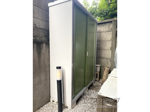 東京都板橋区のの物置・屋外倉庫 シンプリー 一般型 1520×515×1903（MJX-155E） MJX-155E-LG 施工例