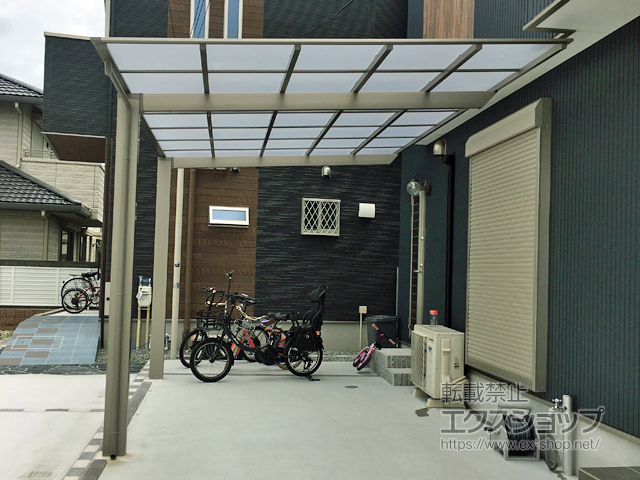 大阪府松原市ののカーポート ネスカF (フラットスタイル) 積雪〜20cm対応 施工例