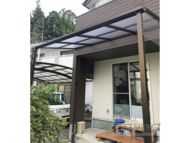 栃木県日光市ののテラス屋根 ソラリア F型 テラスタイプ 単体 積雪〜20cm対応 施工例