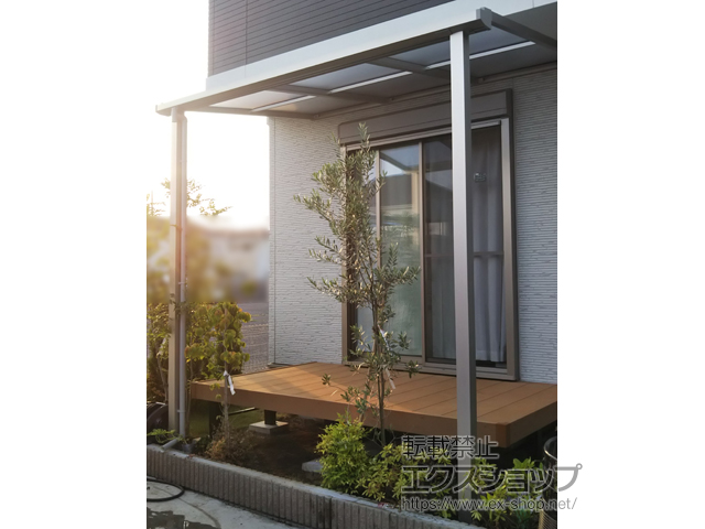 東京都東久留米市ののテラス屋根 プレシオステラスII F型 テラスタイプ 単体 積雪〜20cm対応 施工例