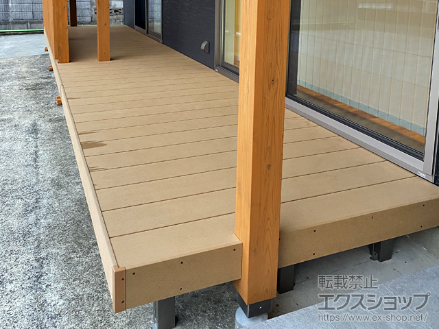 佐賀県伊万里市のLIXIL リクシル（トステム）のウッドデッキ レストステージ 幕板納まり 施工例