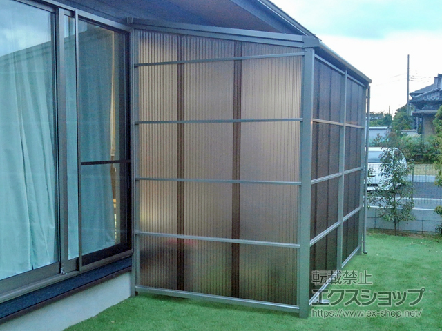 茨城県神栖市ののストックヤード スピーネストックヤードF型 波板タイプ 積雪〜20cm対応 施工例