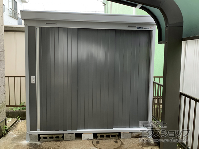 埼玉県入間郡毛呂山町のの物置・屋外倉庫 ネクスタ 一般型 2210×950×2020（NXN-21S） NXN-21S-PG 施工例