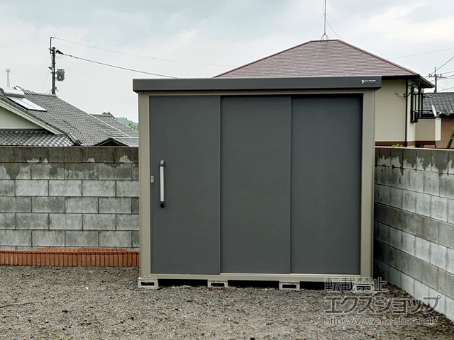 大分県由布市のの物置・屋外倉庫 エスケーエイト SK8-100 一般型 2200×1600×1940 SK8-100-GK 施工例