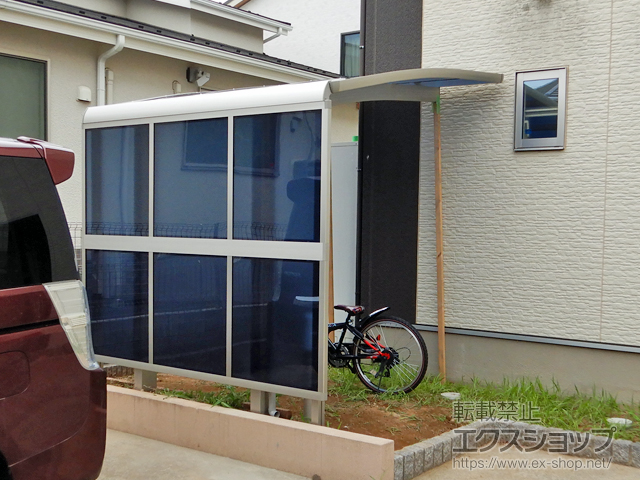 茨城県つくば市ののサイクルポート・駐輪場 プレシオスポート ミニ 積雪〜20cm対応 施工例