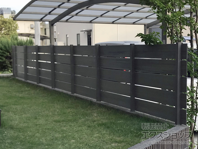 栃木県宇都宮市ののフェンス・柵 プラドフェンス ジョイントあり仕様 隙間10mm 施工例