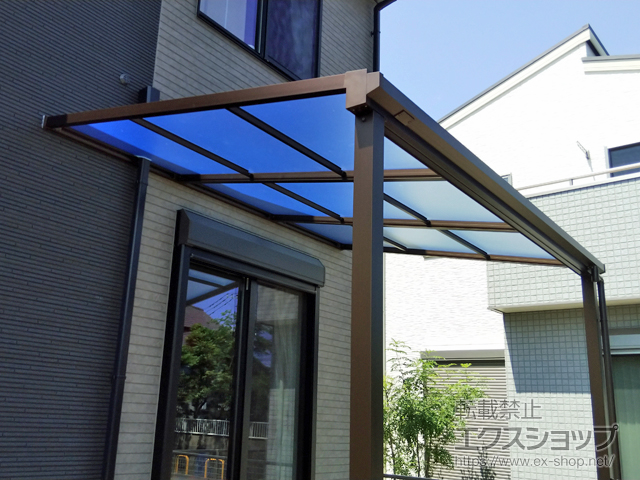 福岡県北九州市ののテラス屋根 ソラリア F型 テラスタイプ 単体 積雪〜20cm対応 施工例
