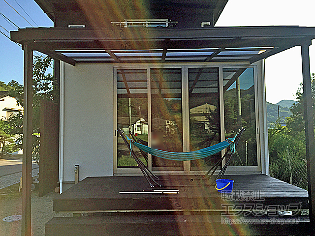 岡山県和気郡和気町ののテラス屋根 シュエット テラスタイプ 単体 積雪〜20cm対応 施工例