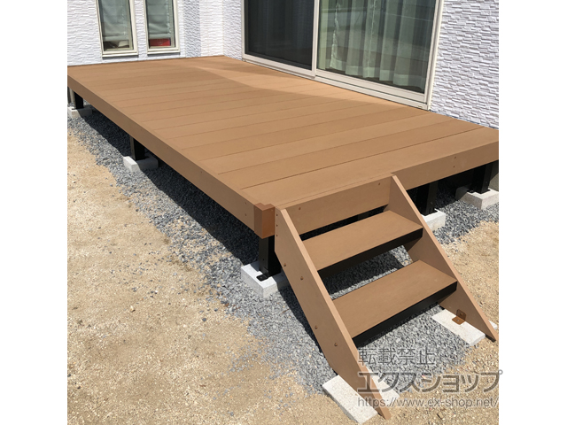 岡山県岡山市ののウッドデッキ マージウッドデッキ 施工例
