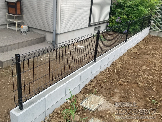 千葉県柏市ののフェンス・柵 イーネットフェンス 3F型 自由柱施工 施工例