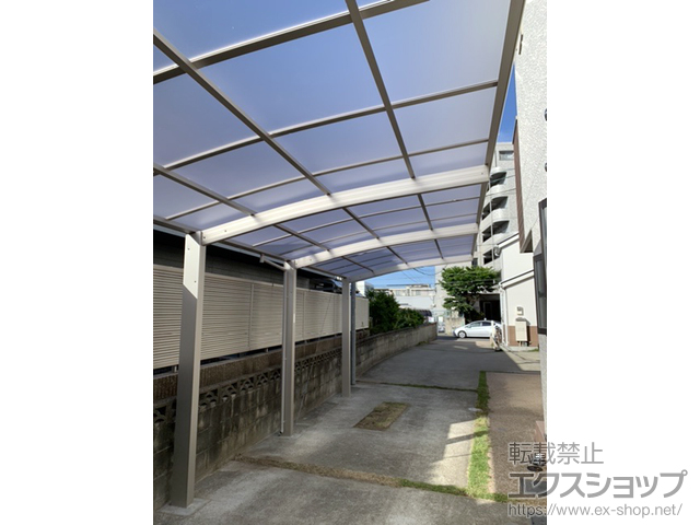 福岡県福岡市ののカーポート プレシオスポート 縦連棟 積雪〜20cm対応 施工例