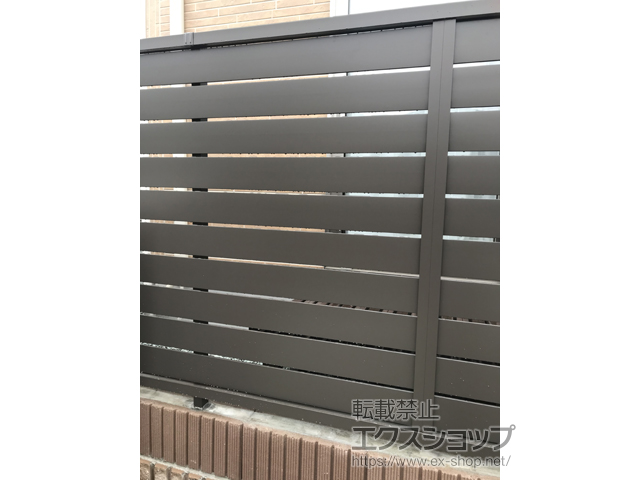 宮城県仙台市ののフェンス・柵 フェンスAB YS3型 横スリット3　フリーポールタイプ 施工例