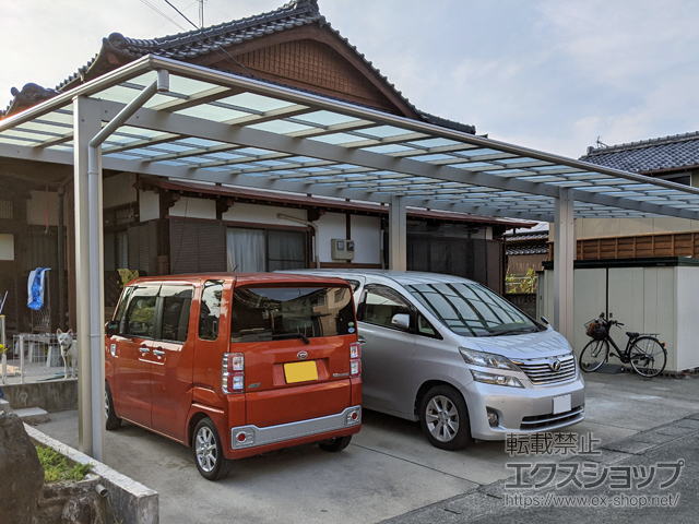 熊本県玉名郡長洲町ののカーポート エフルージュ ツイン FIRST 積雪〜20cm対応 施工例