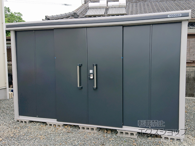 熊本県八代市のの物置・屋外倉庫 エルモ 一般型 3620×2570×2116（LMD-3625） LMD-3625-SM 施工例