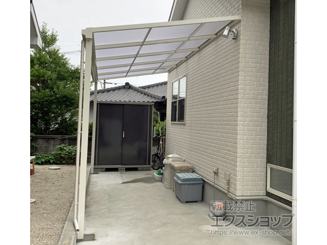 福岡県飯塚市ののテラス屋根 ソラリア F型 テラスタイプ 単体 積雪〜20cm対応 施工例