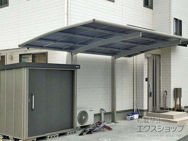 広島県東広島市ののカーポート プレシオスポート 積雪〜20cm対応 施工例