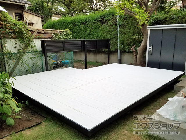 東京都葛飾区ののフェンス・柵 ミエーネ目隠しルーバーフェンス 上段のみ設置 自立建て用 施工例