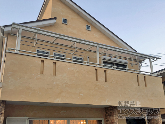 兵庫県神戸市ののバルコニー・ベランダ屋根 ソラリア R型 屋根タイプ 連棟 積雪〜20cm対応 施工例