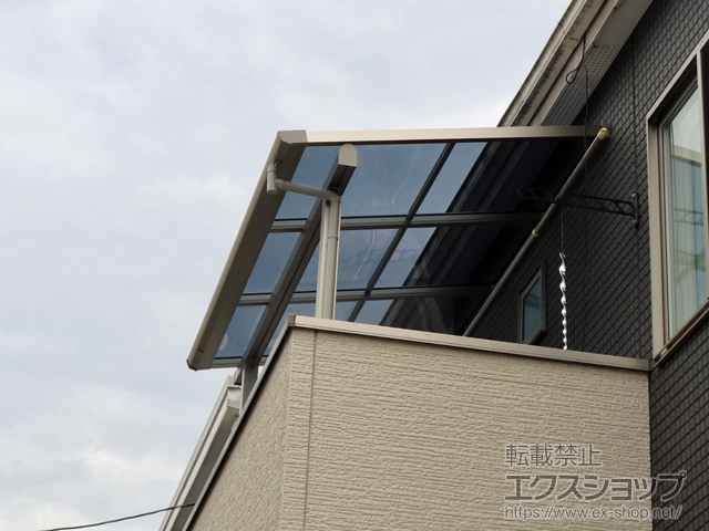 広島県福山市ののバルコニー・ベランダ屋根 ソラリア F型 屋根タイプ 単体 積雪〜20cm対応 施工例