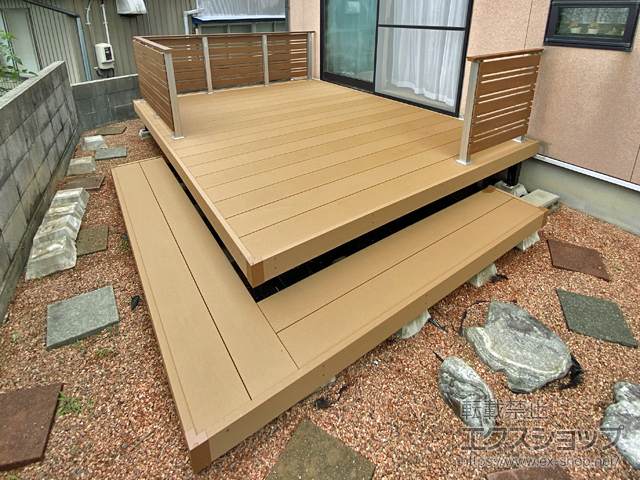 富山県富山市ののウッドデッキ リウッドデッキ 200 施工例