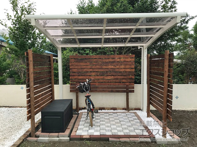 群馬県高崎市ののサイクルポート・駐輪場 ネスカRミニ (ラウンドスタイル) 積雪〜20cm対応 施工例