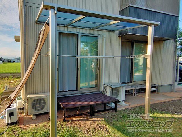 高知県香南市ののテラス屋根 ソラリア F型 テラスタイプ 単体 積雪〜20cm対応 施工例