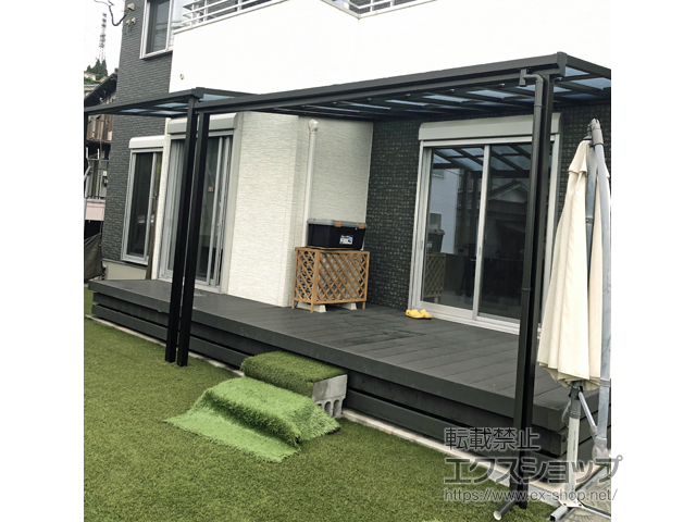 大分県大分市ののテラス屋根 ソラリア F型 テラスタイプ 単体 積雪〜20cm対応 施工例