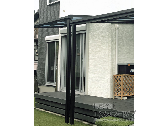 大分県大分市ののテラス屋根 ソラリア F型 テラスタイプ 単体 積雪〜20cm対応 施工例