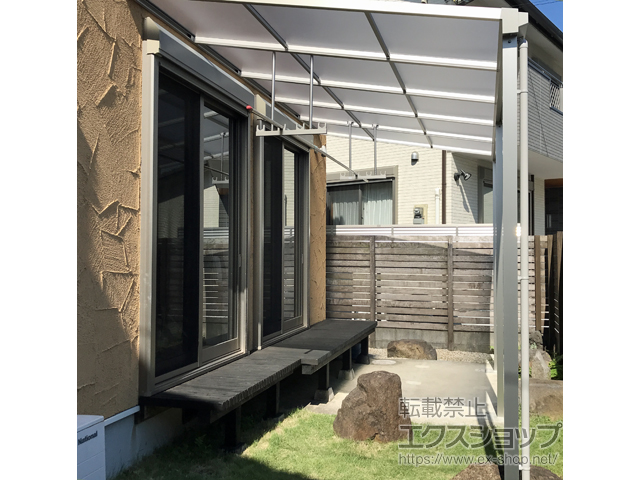 宮崎県宮崎市ののテラス屋根 ソラリア F型 テラスタイプ 単体 積雪〜20cm対応 施工例