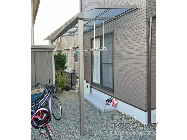 岡山県倉敷市ののテラス屋根 ソラリア R型 テラスタイプ 単体 積雪〜20cm対応 施工例