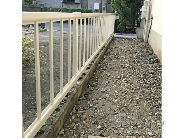 愛知県刈谷市ののフェンス・柵 ミエッタフェンス 防犯たて格子タイプ 自由柱施工 施工例