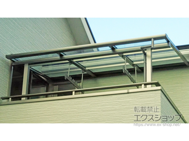 宮城県仙台市ののバルコニー・ベランダ屋根 スピーネ F型 屋根タイプ 単体 積雪〜20cm対応 施工例