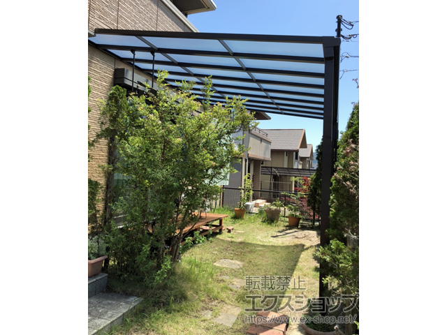 福岡県福岡市ののテラス屋根 スピーネ F型 テラスタイプ 単体 積雪〜20cm対応 施工例