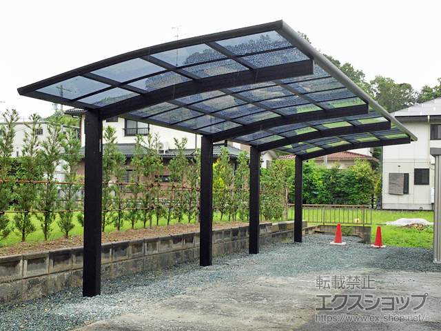 静岡県掛川市ののカーポート プレシオスポート 縦連棟 積雪〜20cm対応 施工例