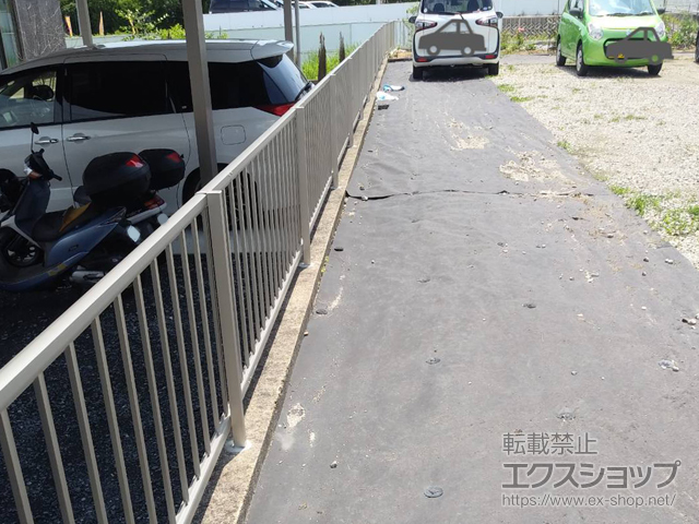 岐阜県多治見市ののフェンス・柵 ミエッタフェンス 防犯たて格子タイプ 自由柱施工 施工例