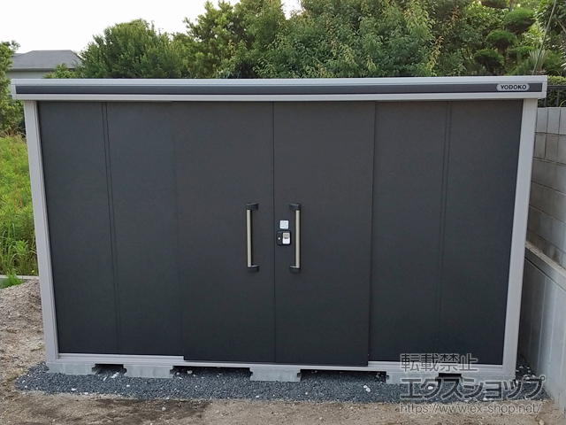 鹿児島県霧島市のの物置・屋外倉庫 エルモ 一般型 3620×2570×2116（LMD-3625） LMD-3625-SM 施工例