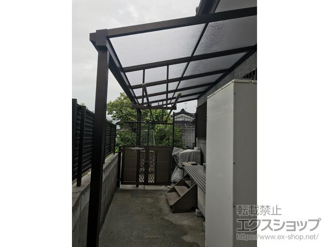 鹿児島県霧島市ののテラス屋根 ソラリア F型 テラスタイプ 単体 積雪〜20cm対応 施工例