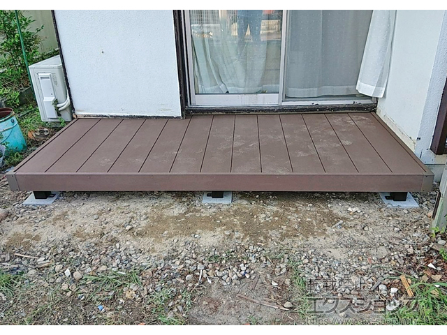 岐阜県多治見市ののウッドデッキ マージウッドデッキ 施工例