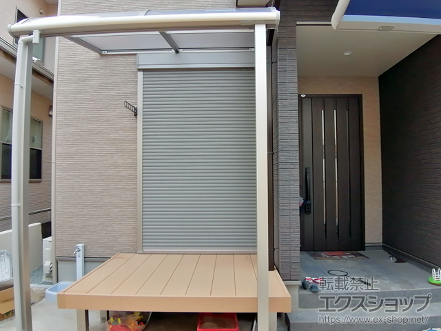 熊本県熊本市ののテラス屋根 ソラリア R型 テラスタイプ 単体 積雪〜20cm対応 施工例