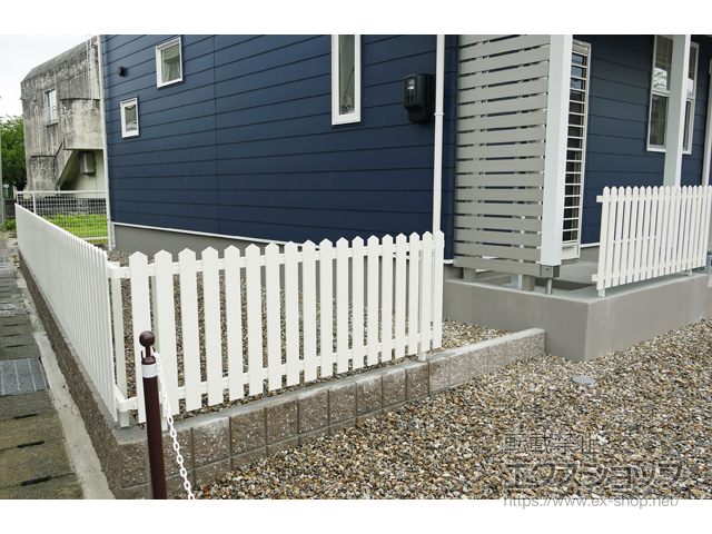 福井県坂井市ののフェンス・柵 レスティンフェンス7型 自由柱施工 施工例