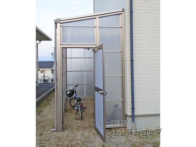 長野県飯田市ののストックヤード スピーネストックヤードF型 波板タイプ ヤード仕様 積雪50cm対応 施工例