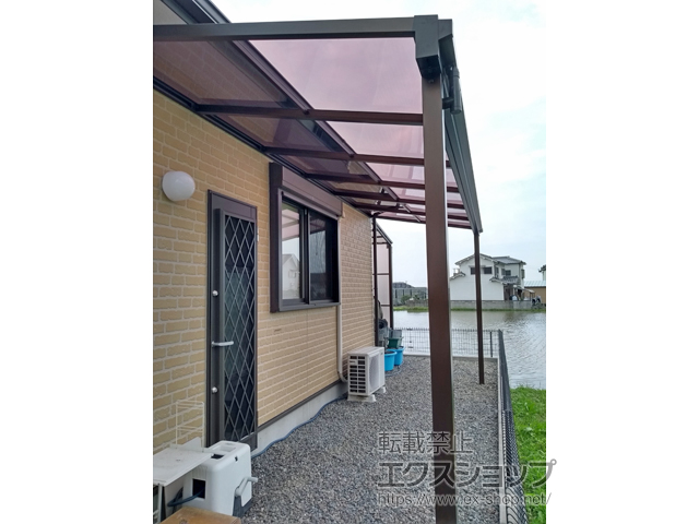 大阪府貝塚市ののテラス屋根 ソラリア F型 テラスタイプ 単体 積雪〜20cm対応 施工例