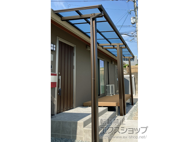 鹿児島県薩摩川内市ののテラス屋根 エフルージュグランZERO テラスタイプ 積雪〜20cm対応 施工例