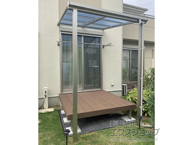 千葉県成田市ののテラス屋根 ソラリア F型 テラスタイプ 単体 積雪〜20cm対応 施工例