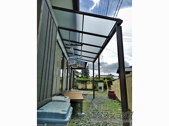 静岡県浜松市ののテラス屋根 ソラリア F型 テラスタイプ 単体 積雪〜20cm対応 施工例